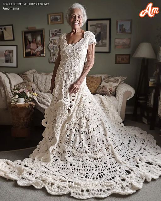 A Timeless Love: Celebrating Milestones with a Crochet Wedding Dress