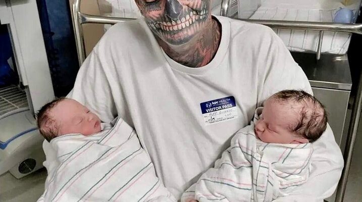 Heavily tattooed dad faces backlash as people think he is a horrible father…