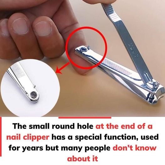 The small, round hole on a nail clipper has specific and practical uses that are quite helpful.