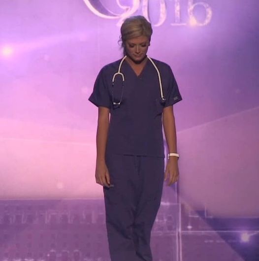 Miss America Contestant Walks Onstage in Nursing Scrubs..