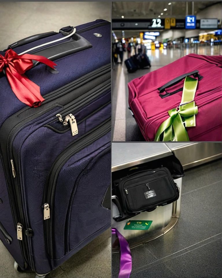 A baggage handler explains why you should avoid tying a ribbon to your luggage.