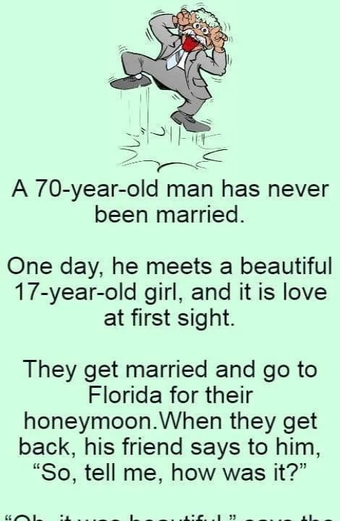 A 70-year-old man who has never tied the knot – LOL