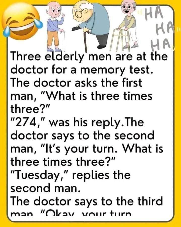 What’s three times three?… We were absolutely cracking up with laughter over this joke! 🤣🤣🤣