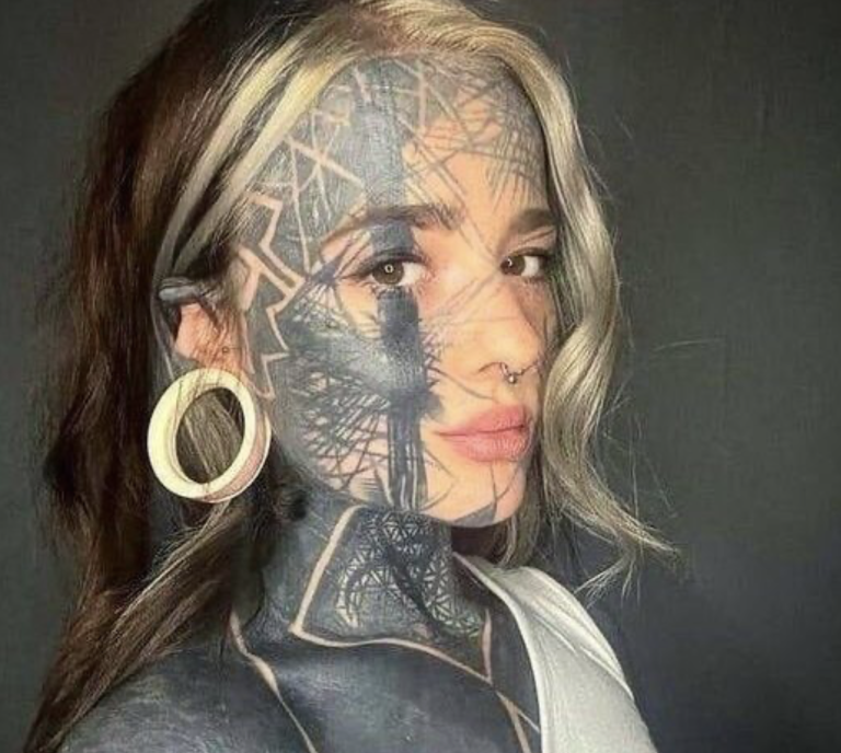 A woman with 800 tattoos