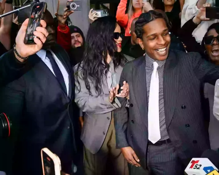 Rihanna defends A$AP Rocky after being asked ‘insensitive’ question following trial win