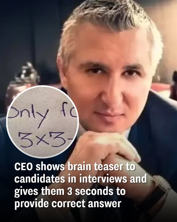 CEO shows brain teaser