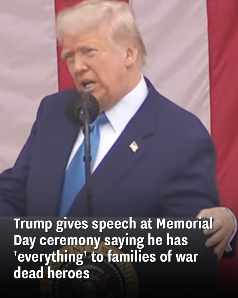 Trump gives speech at Memorial Day ceremony
