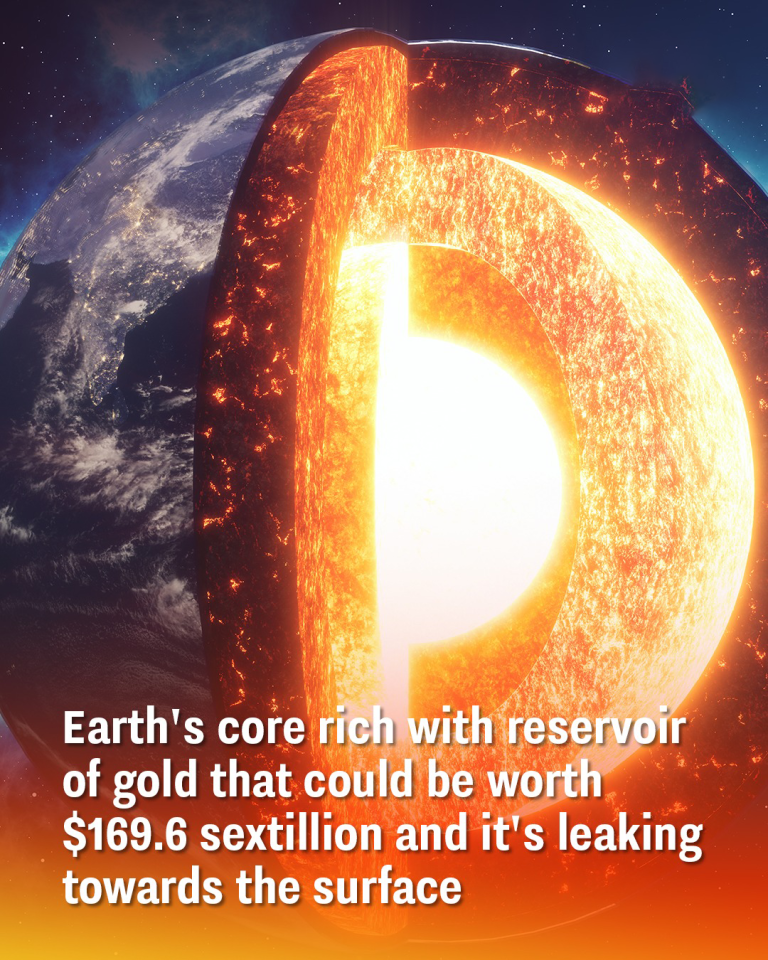 Earth’s core rich with reservoir of gold that could be