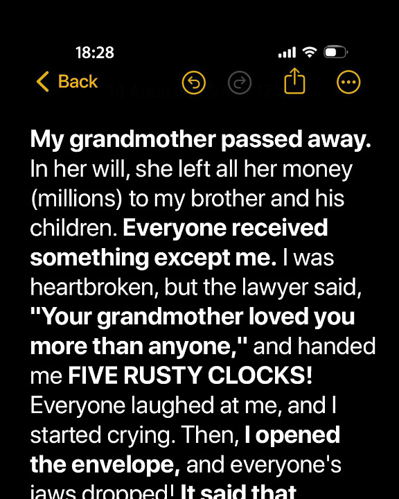 Linda Inherits Grandma’s Old Clocks