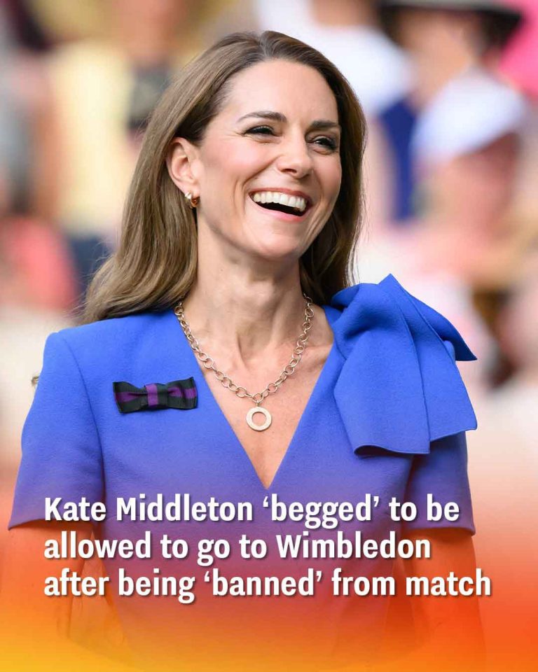 Kate Middleton ‘begged’ to be allowed to go to Wimbledon after being ‘banned’ from match