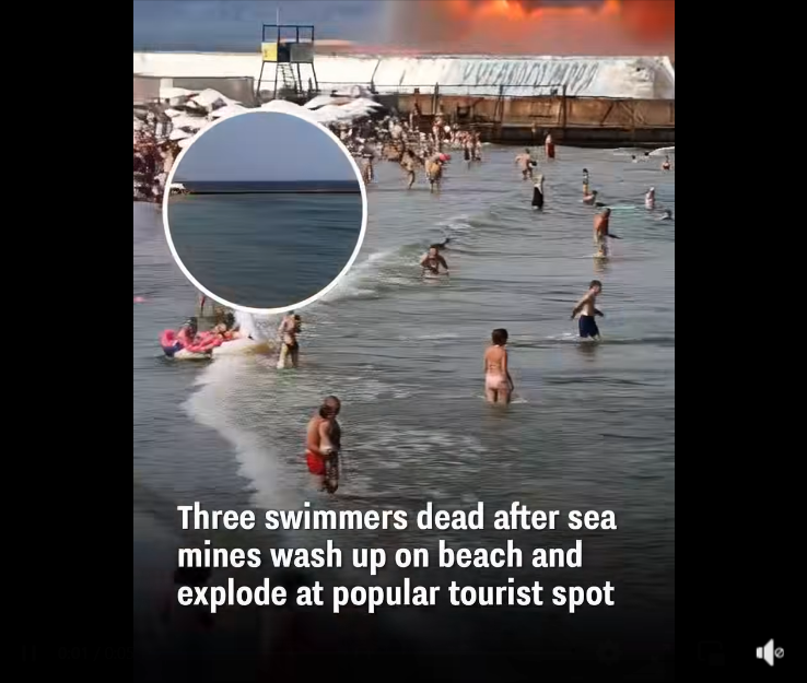 Three beachgoers dead after sea mines wash up on beach and explode at popular tourist spot