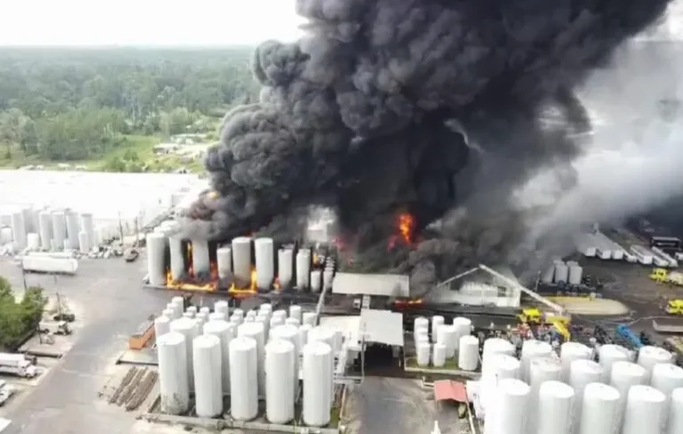 Fire at Louisiana auto plant is 90% contained while evacuation order remains