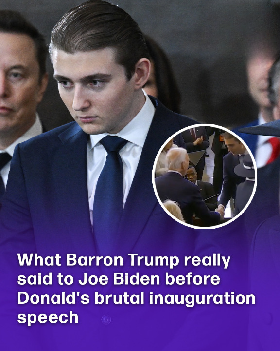 What Barron Trump really said to Joe Biden before Donald’s brutal inauguration speech