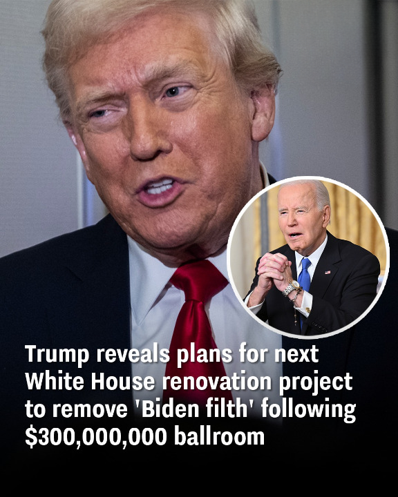 Trump reveals plans for next White House renovation project to remove ‘Biden filth’ following $300,000,000 ballroom