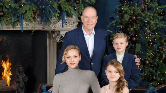 Prince Albert and Princess Charlene of Monaco share Christmas card but people are distracted by one detail