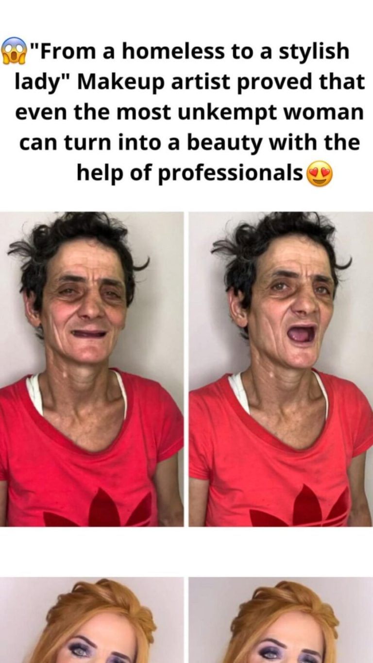 From Homeless to Stylish Lady: Makeup Artist Transforms Unkempt Woman into Stunning Beauty!