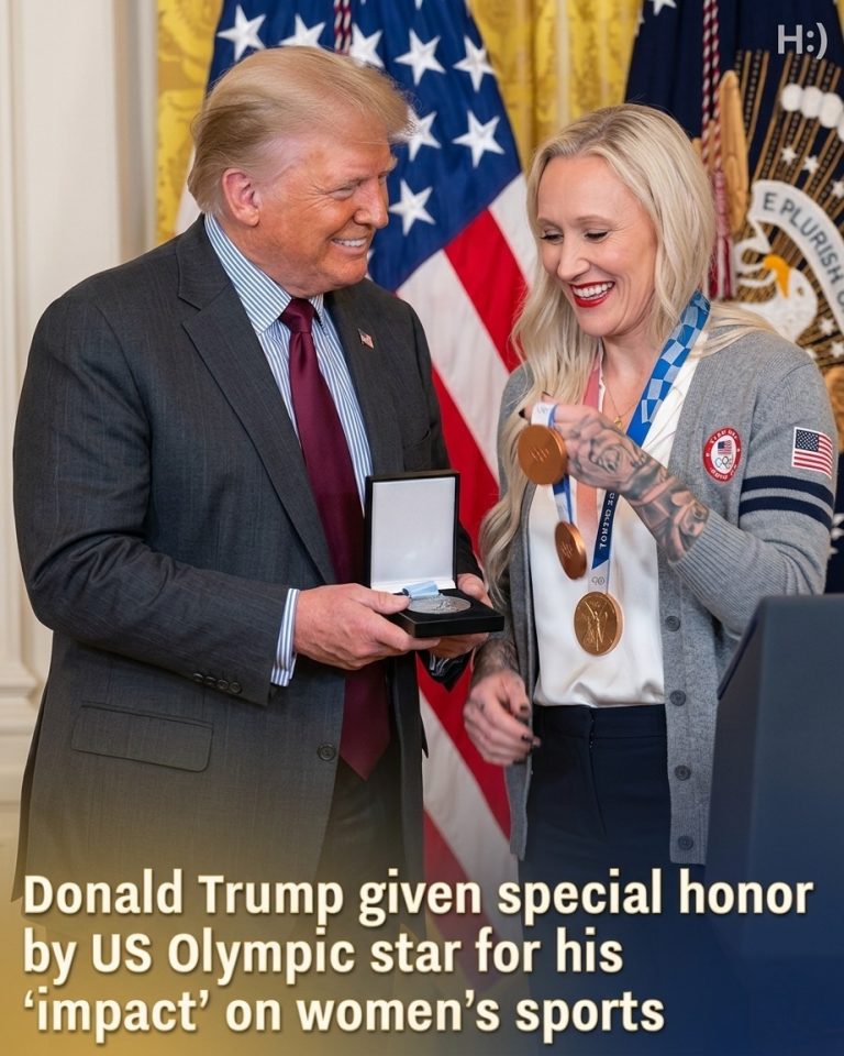 US Olympic Medallist Honors Donald Trump with a Special Award