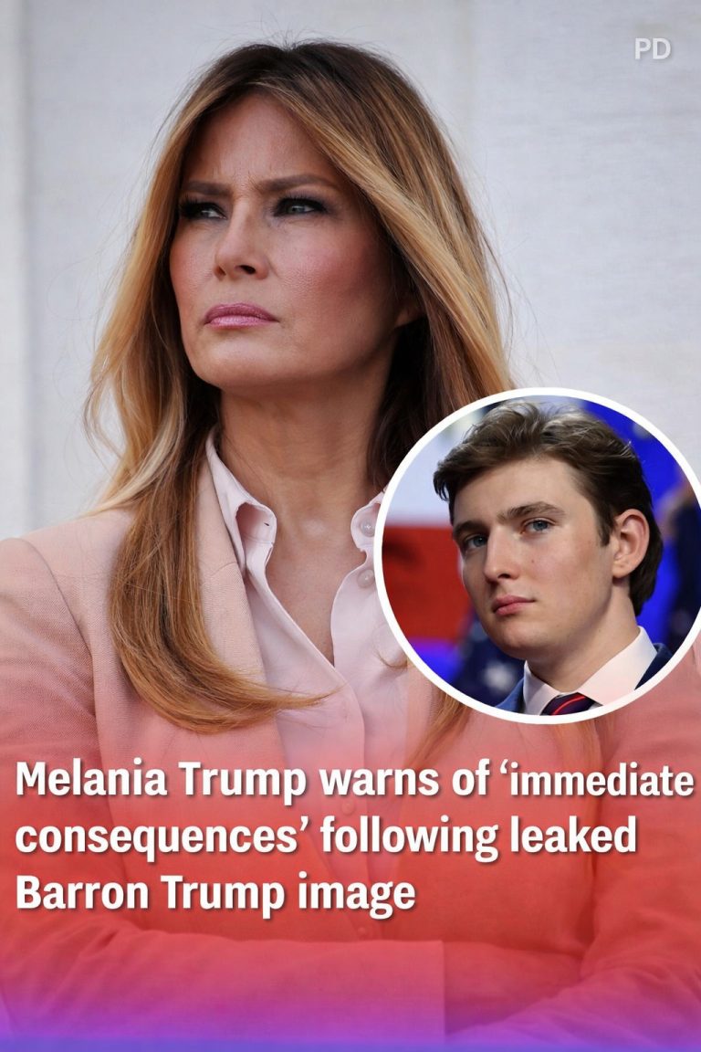 Melania Trump warns of ‘immediate consequences’ following leaked Barron Trump image