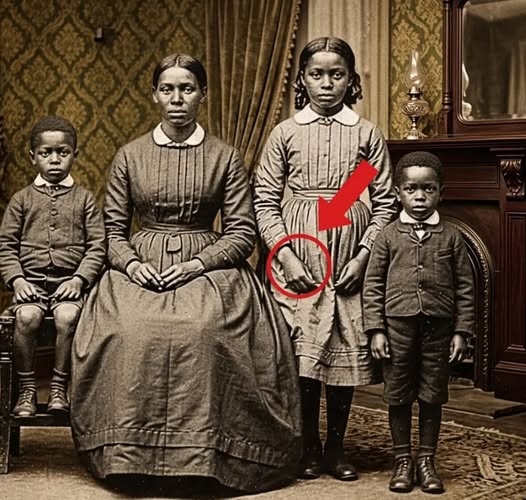 It was just a simple family photo from 1872, but look closely at the sister’s hand