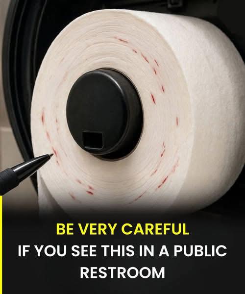 Public restroom warning: avoid using toilet paper that has any suspicious marks or stains