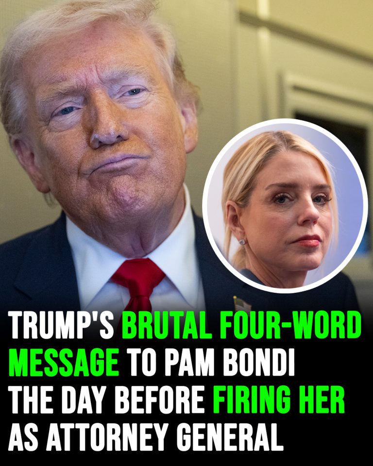 Trump’s brutal four-word message to Pam Bondi the day before firing her as attorney general
