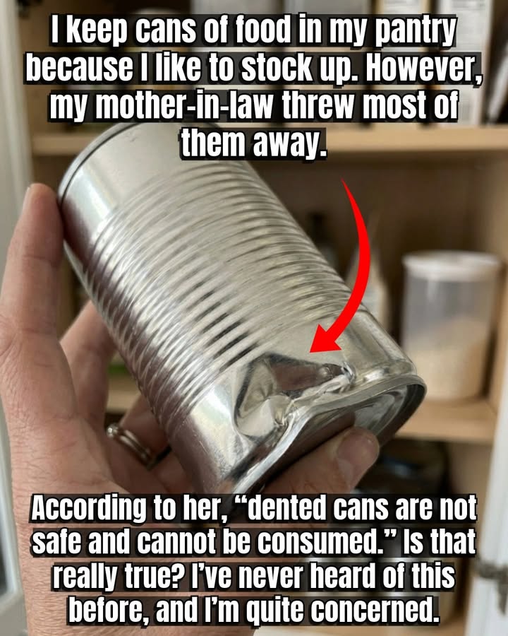 Serious Reason Why It’s Not Safe to Eat from a Dented Can
