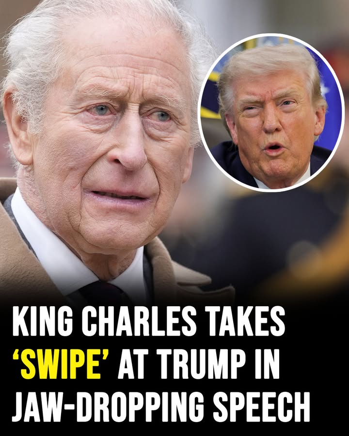 King Charles takes “swipe”