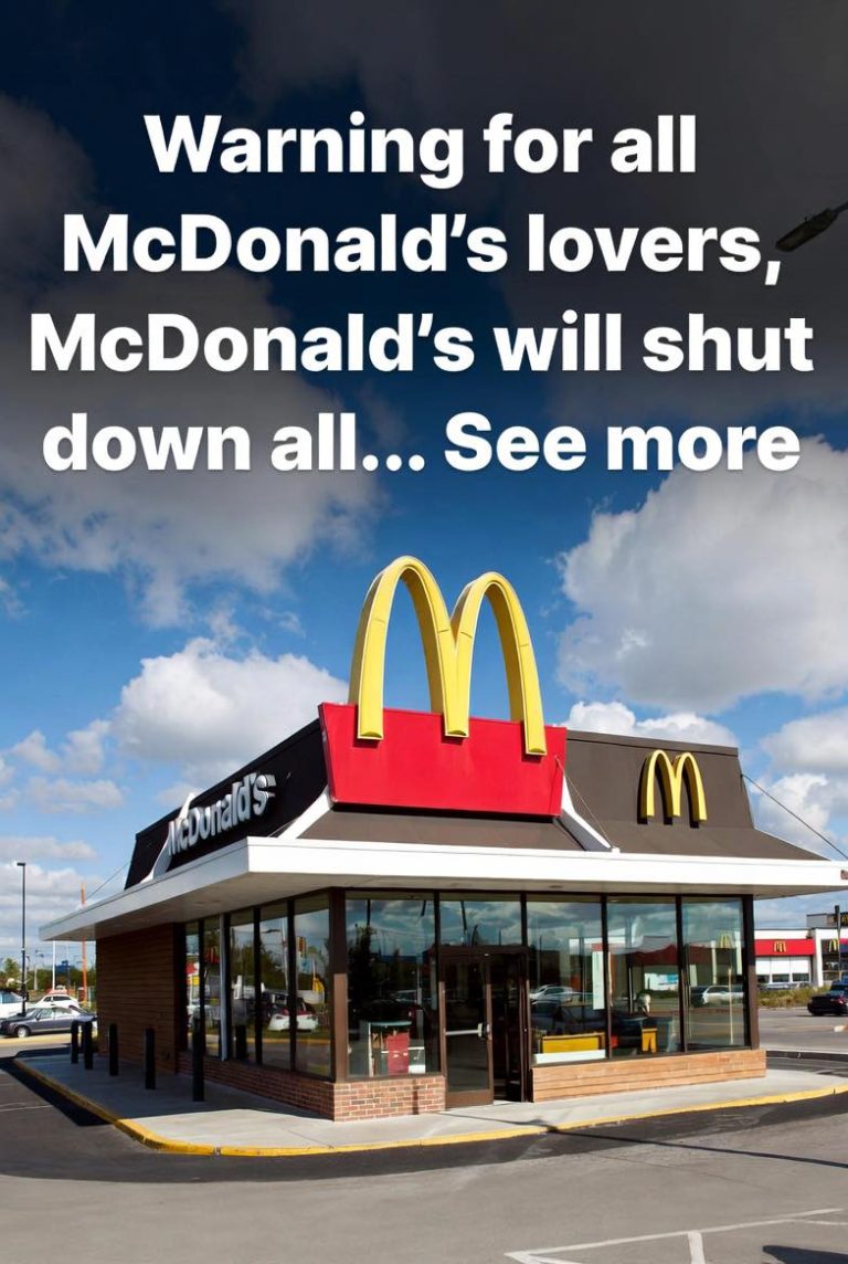 Warning for all McDonald’s